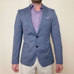 Zara Men’s Trim Fit Suit Jacket Blue 38R